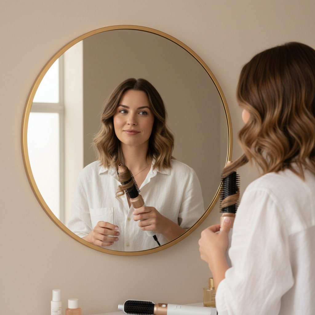 5-in-1 Hair Styler - Curling in Use