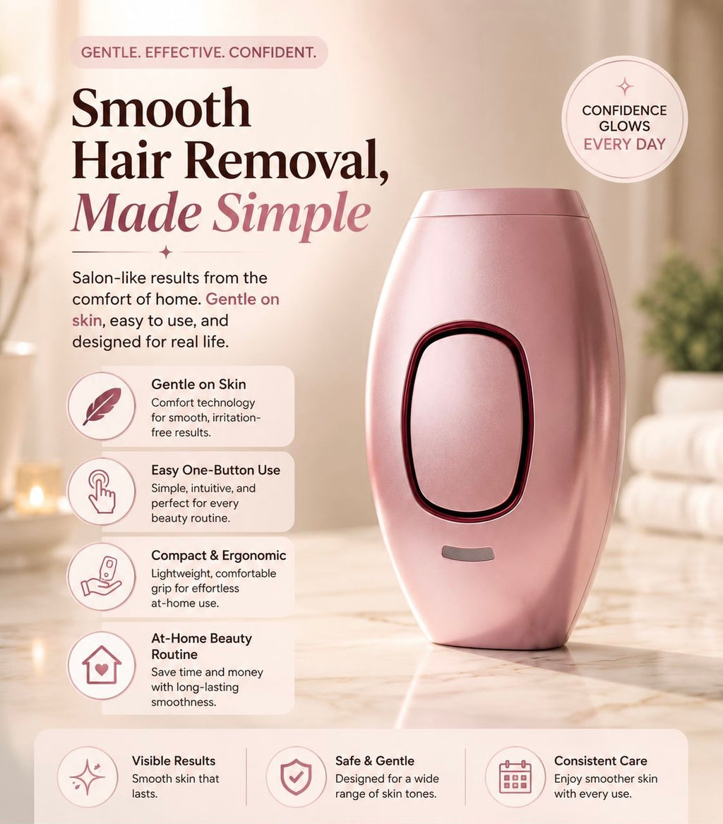 At-Home IPL Hair Removal Handset — Smooth, Salon-Style Skin for Face, Body & Bikini