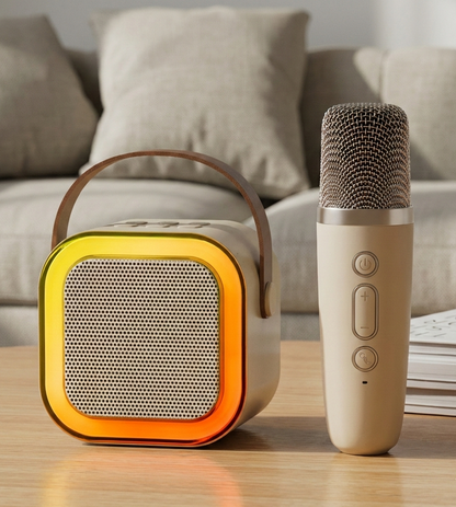 Portable Karaoke Speaker with 2 Wireless Microphones