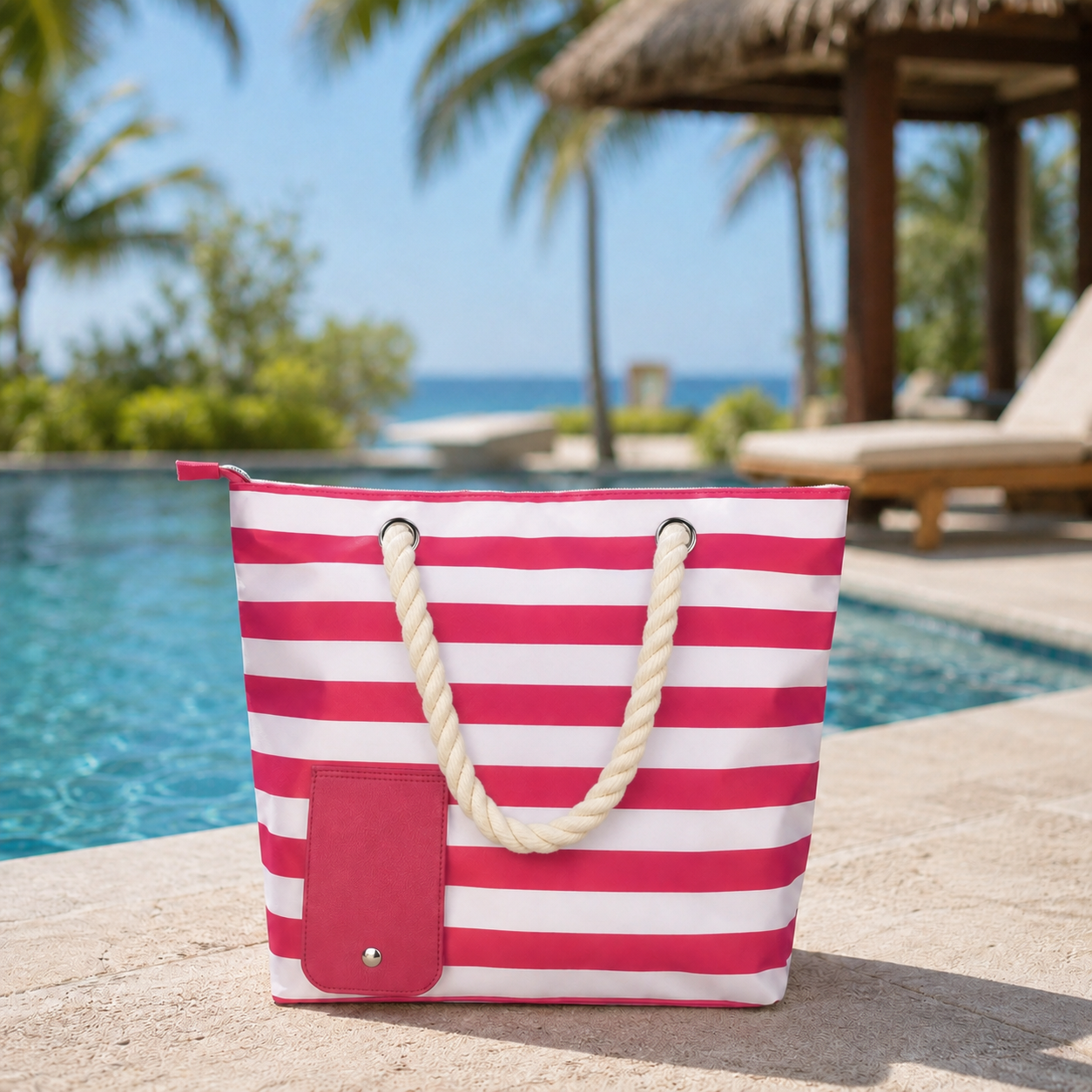 Insulated Tote Bag with Hidden Drink Dispenser