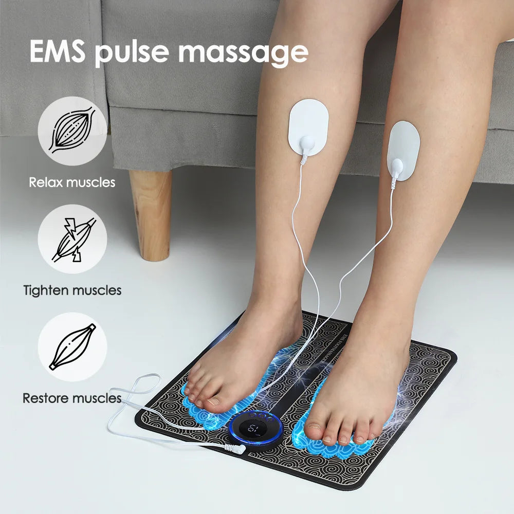 EMS Foot Massager Mat — Soothe Tired, Aching Feet & Relax Your Legs at Home