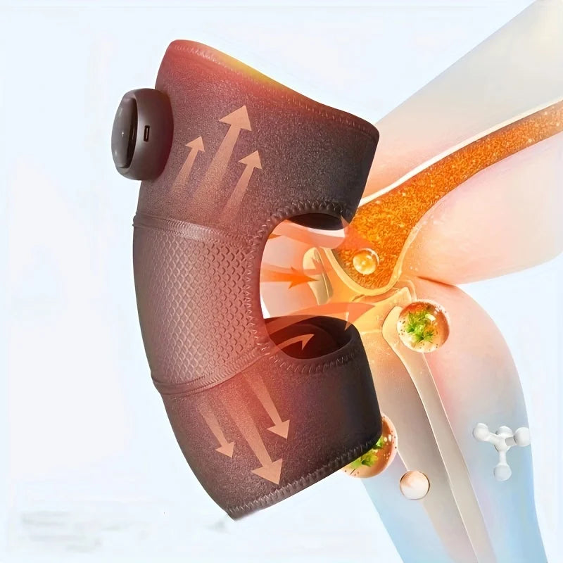3-in-1 Heated Knee Massager — Vibration & Heat Therapy for Knee, Elbow & Shoulder