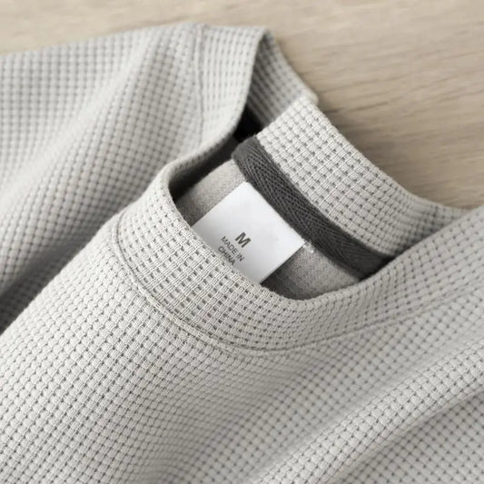 Waffle Knit Casual T-Shirt