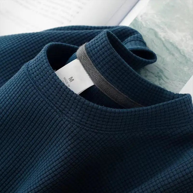 Waffle Knit Casual T-Shirt