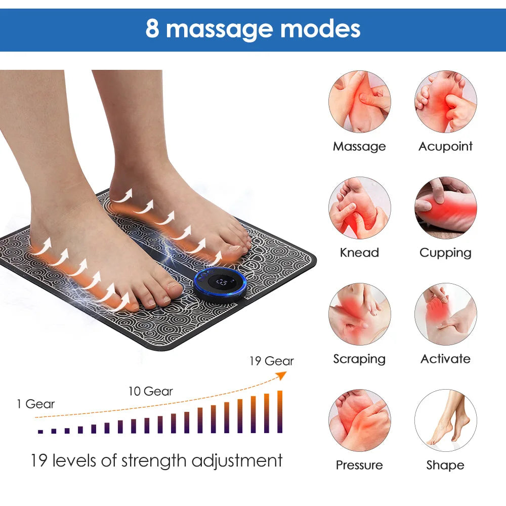 EMS Foot Massager Mat — Soothe Tired, Aching Feet & Relax Your Legs at Home