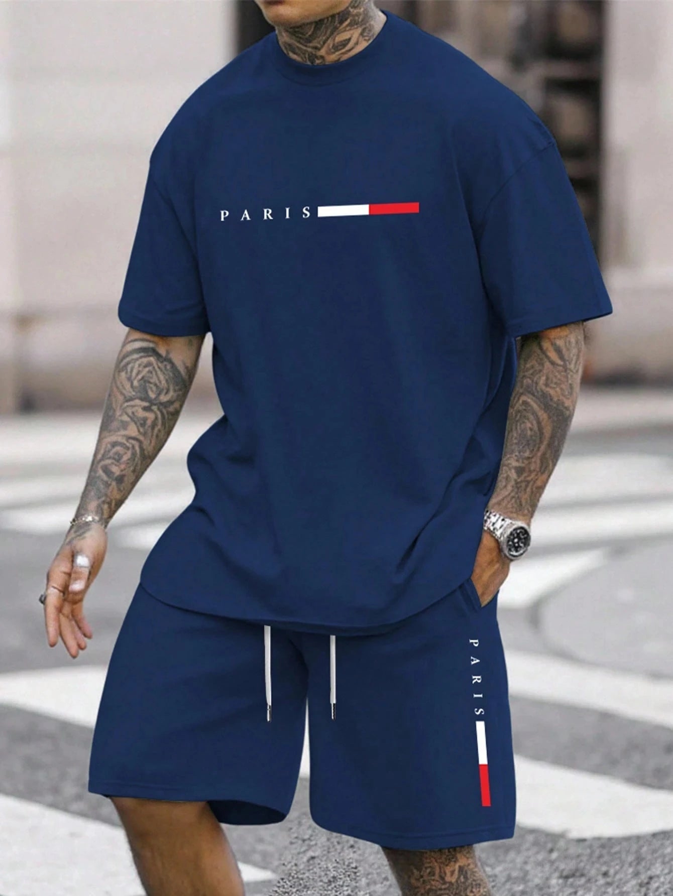 Men’s Casual T-Shirt & Shorts Set