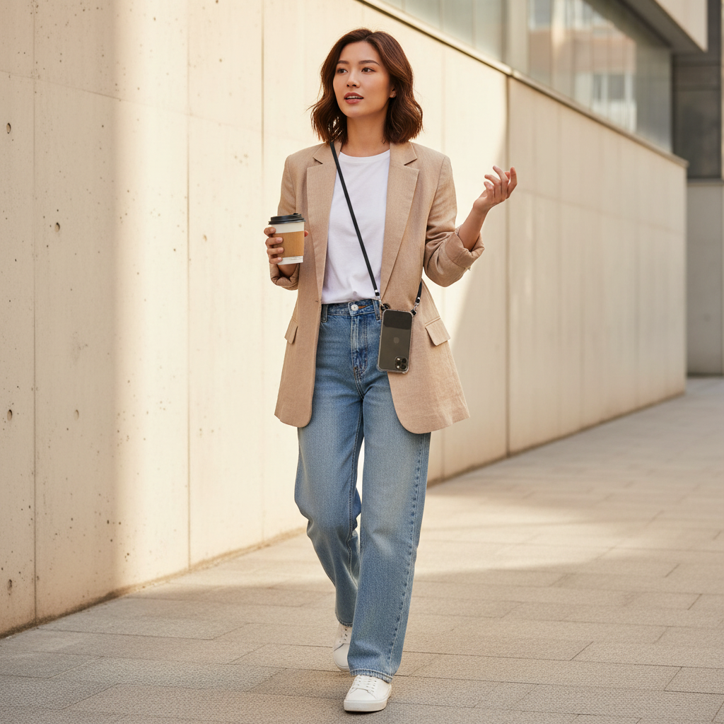 Crossbody Phone Lanyard - In Use