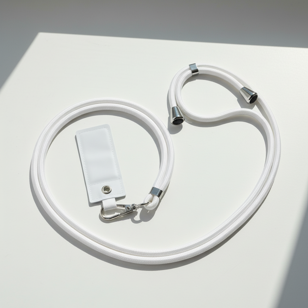 Crossbody Phone Lanyard - White