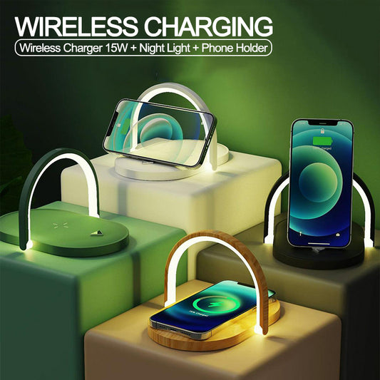Foldable 3-in-1 Wireless Charger + Cozy Night Light