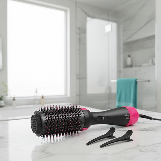 Hair dryer brush en mármol
