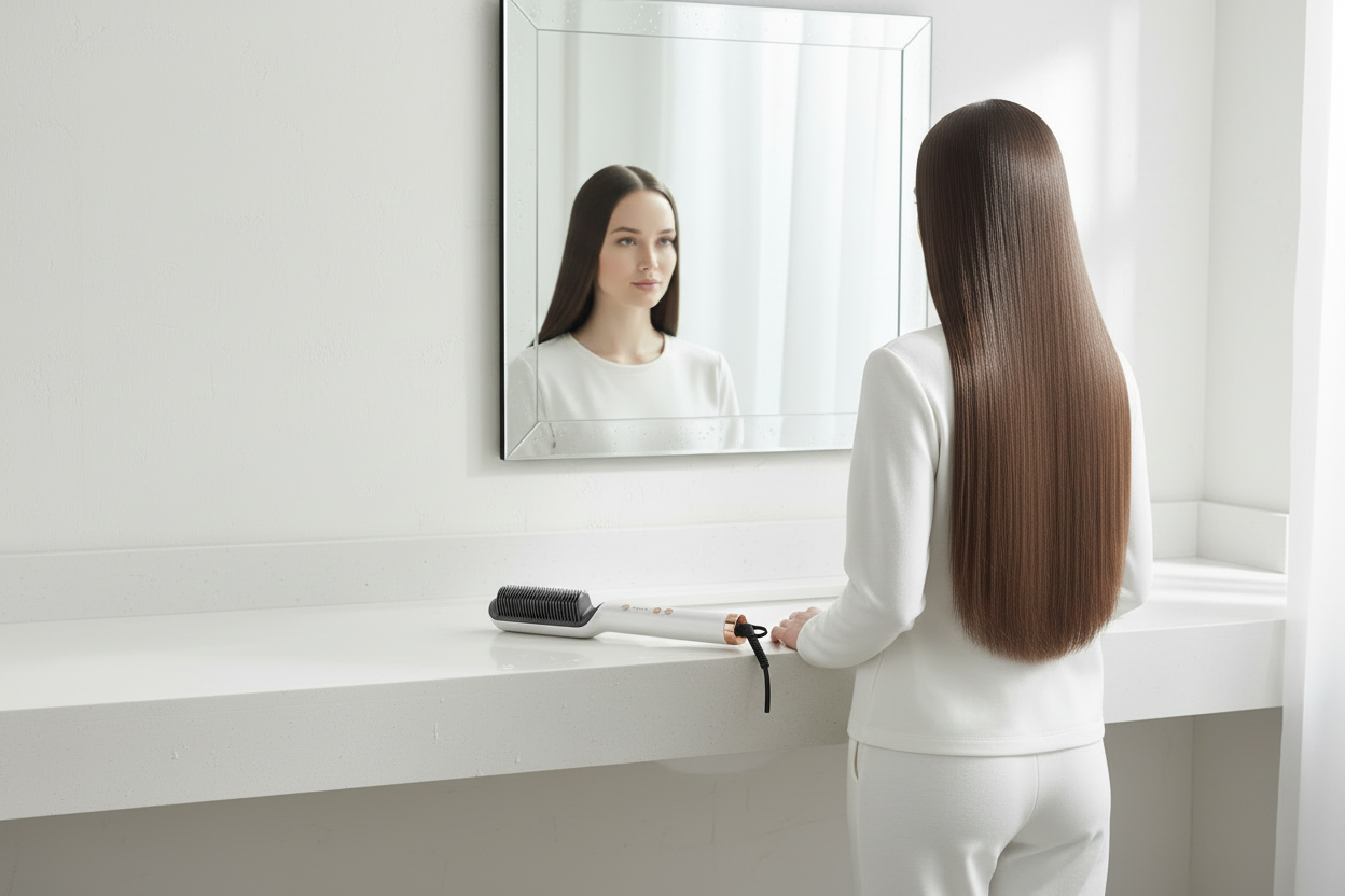 Hair Straightening Brush - Lifestyle Results