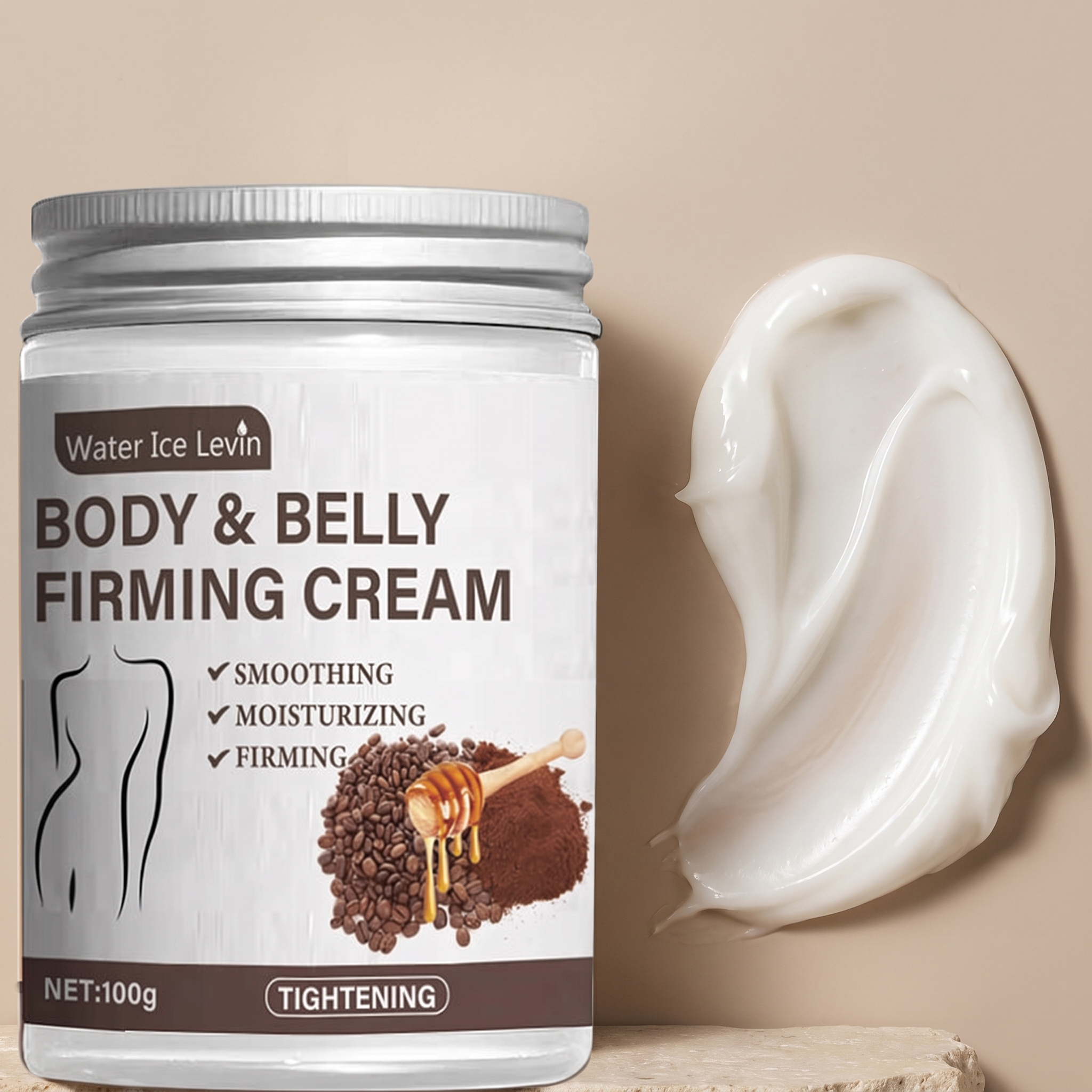 Caffeine and Collagen Firming Body Cream rich texture swatch