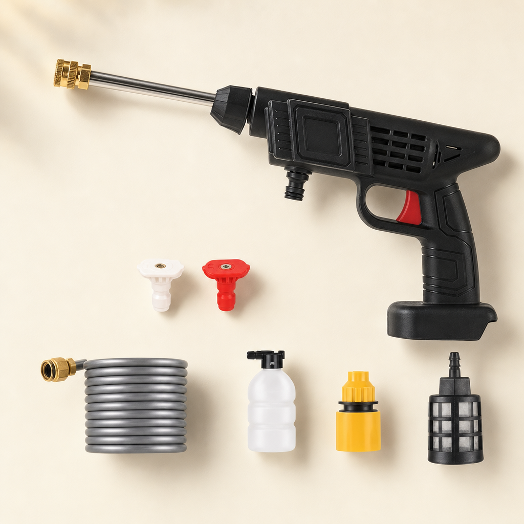 Type B kit with nozzles, hose, foam pot, connector and filter