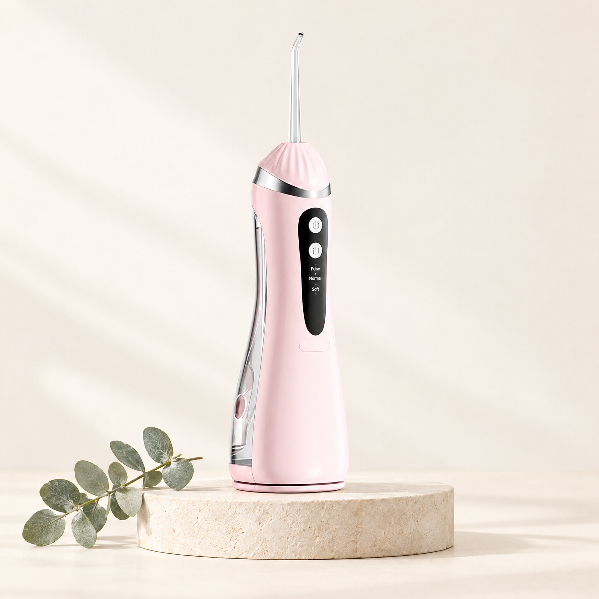 Pink portable water flosser