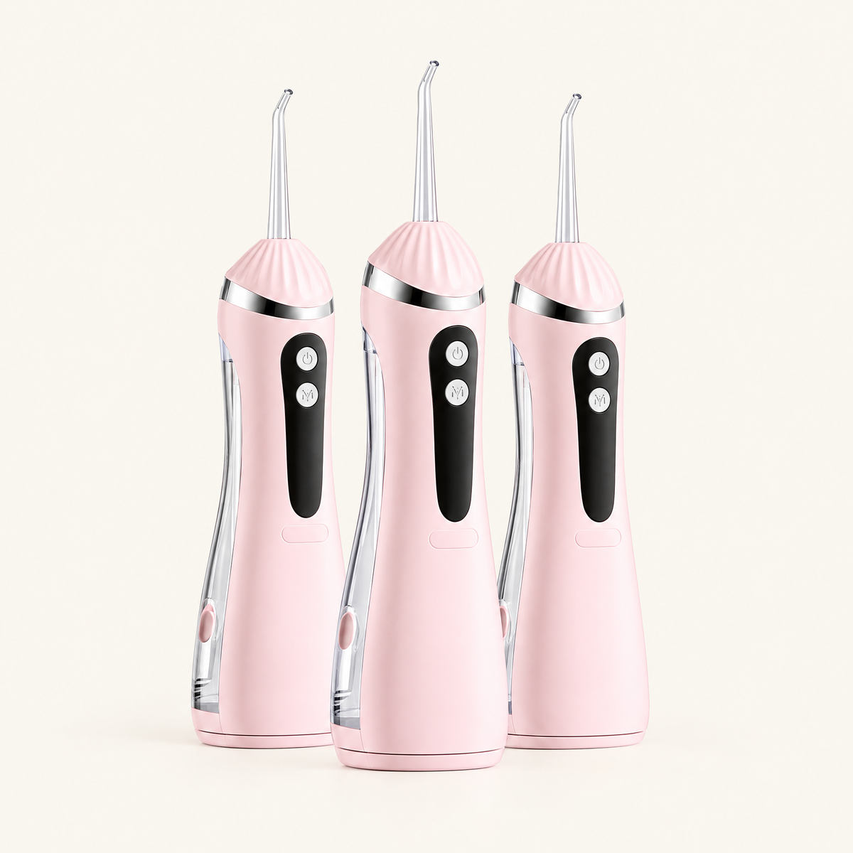 Three pink water flossers — Bundle of 3