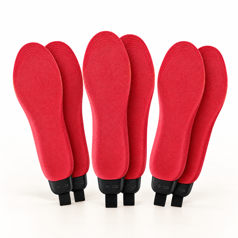 Three pairs of rechargeable heated insoles — Bundle of 3