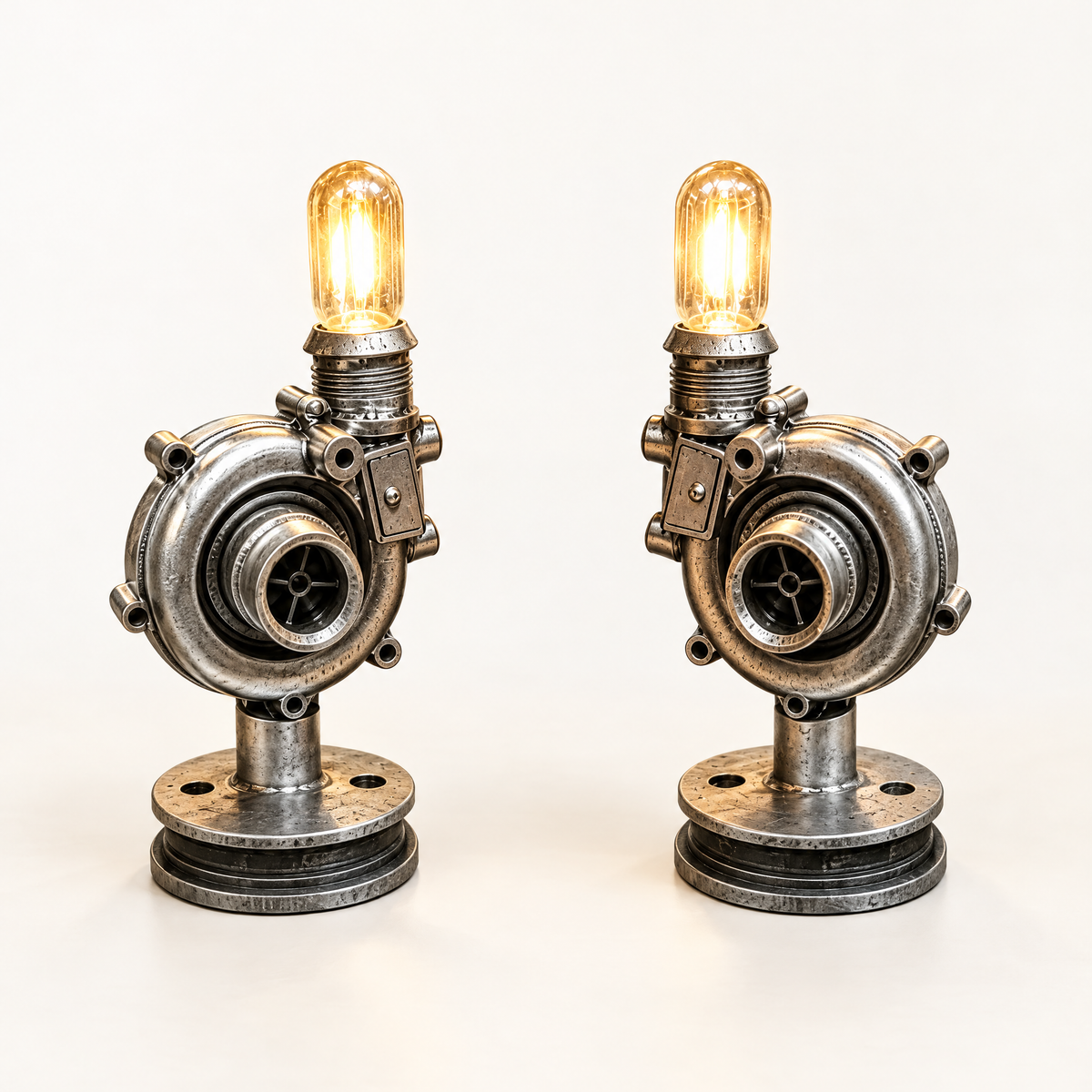 Two turbocharger desk lamps — Bundle of 2