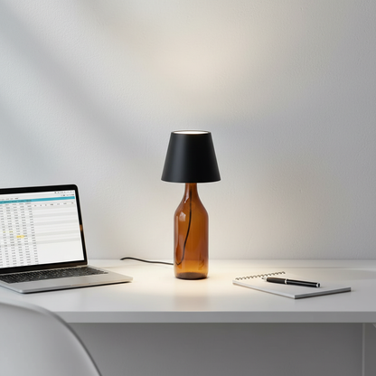 LED Bottle Lamp - Workspace