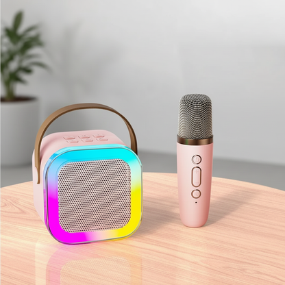 Portable Karaoke Speaker with 2 Wireless Microphones