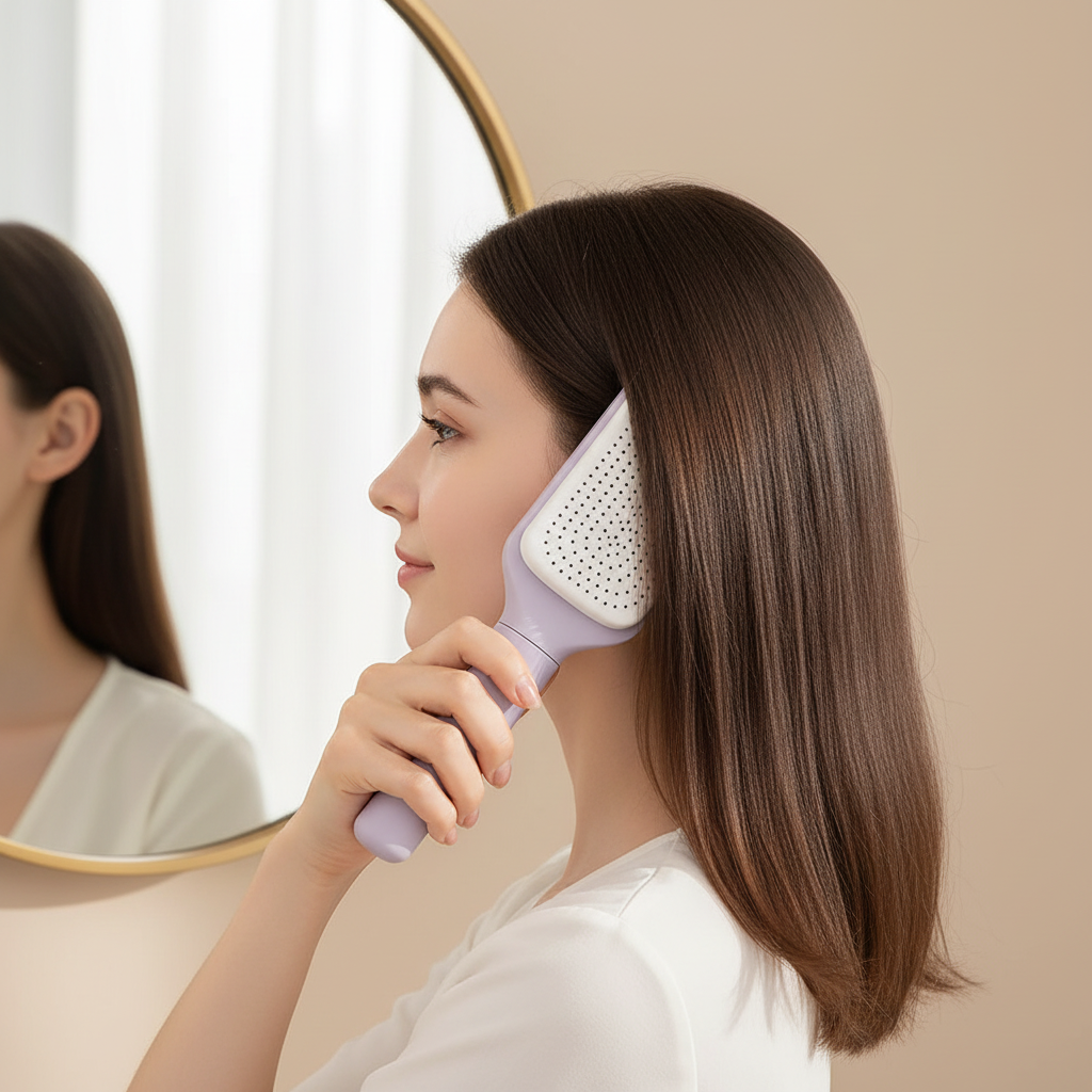 Self-Cleaning Brush - In Use